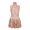 JIRI KALFAR Short Powder Pink Dress With Embroidery