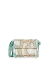 Nancy Gonzalez Python Shoulder Bag In Aqua Multi