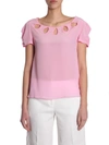 BOUTIQUE MOSCHINO BOUTIQUE MOSCHINO CRÊPE CUT OUT DETAIL T