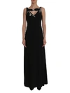 BOUTIQUE MOSCHINO BOUTIQUE MOSCHINO EMBELLISHED FITTED WAIST MAXI DRESS