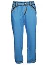 MOSCHINO MOSCHINO PIXEL JEAN EFFECT TRACK TROUSERS