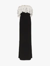 ALESSANDRA RICH ALESSANDRA RICH LACE RUFFLE STRAPLESS MAXI DRESS,FAB185914034467