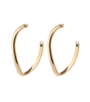 Demarson Calypso Curve Hoop Earrings In Gold