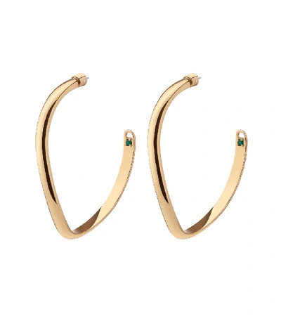 Demarson Calypso Curve Hoop Earrings In Gold