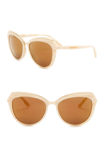 Dolce & Gabbana Cat Eye 57mm Sunglasses In Beige