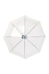 Shedrain Automatic Open Clear Bubble Stick Umbrella In Silver-clear