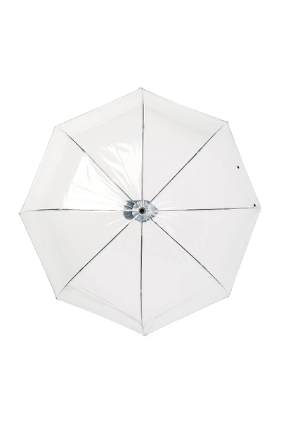 Shedrain Automatic Open Clear Bubble Stick Umbrella In Silver-clear