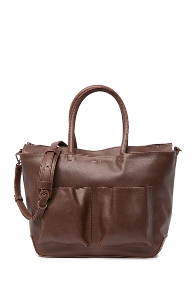 Matt & Nat Rayland Med Vegan Leather Diaper Bag In Coffee