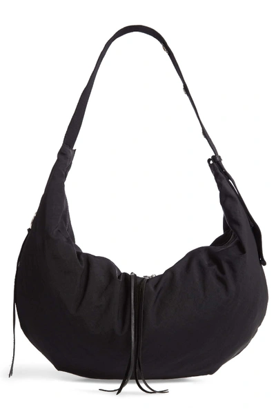 Rebecca Minkoff Nylon Hobo Bag In Black