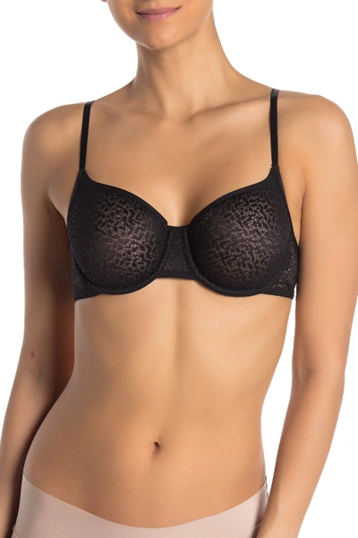 Dkny Lace Underwire Demi Bra (a-dd Cups) In B7p/dk Bla