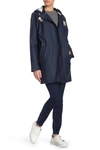 Pendleton Olympic Hooded Slicker Coat In Navy