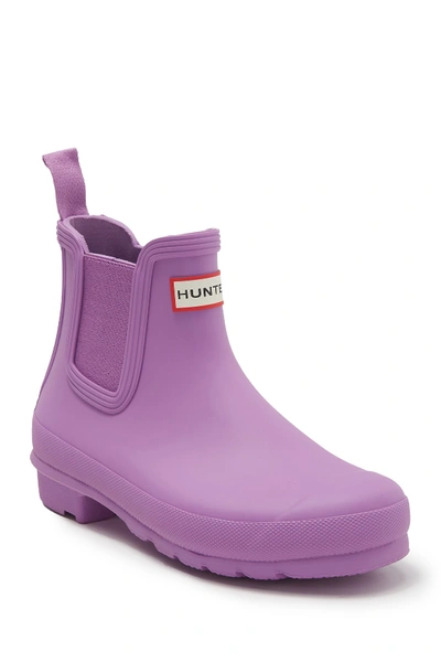 Hunter Original Waterproof Chelsea Rain Boot In Thistle