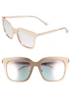 Diff Eyewear X Lauren Akins Ella 53mm Cat Eye Sunglasses In Rose Gold/ Pink