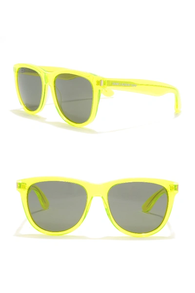 Saint Laurent Surf Retro 54mm Square Sunglasses In Yellow Yellow Smoke