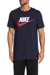 Nike Swoosh Logo T-shirt In Obsidn/unvred