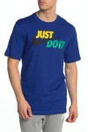 Nike Just Do It Swoosh Tee In 438 Indfrc/black