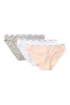 Calvin Klein Bikini Cut Panties - Pack Of 3 In Wfc Gh/wht/fdr