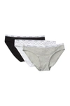 Calvin Klein Bikini Cut Panties - Pack Of 3 In Pdx Blk Gh Pind