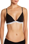 Calvin Klein Modern Cotton Lightly Lined Triangle Bralette In 001 Black