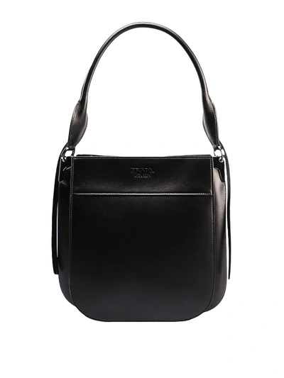 Prada Margit Black Leather Shoulder Bag