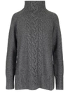 MAX MARA 'S MAX MARA TURTLENECK CABLE KNIT JUMPER