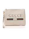 GUCCI GUCCI LOGO PRINTED CLUTCH BAG