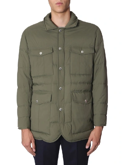 Brunello Cucinelli Padded Jacket In Military Green