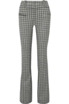 ALTUZARRA SERGE CHECKED WOOL-BLEND TWILL BOOTCUT trousers