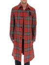 ALEXANDER MCQUEEN ALEXANDER MCQUEEN TARTAN MOTIF SINGLE BREASTED COAT