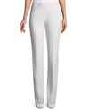 Polo Ralph Lauren Alandra Straight-leg Wool Pants In Ivory