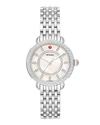 Michele Sidney Classic Diamond Watch Head & Interchangeable Bracelet, 33mm In Silver