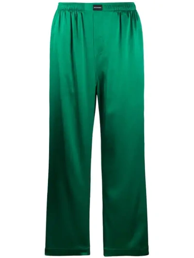 Balenciaga Pajama长裤 - 绿色 In Emerald Multi