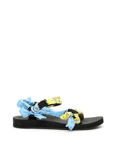 Arizona Love Bandana Trekky Sandals In Yellow,light Blue,black