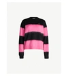 BELLA FREUD STRIPED EMBROIDERED MOHAIR-AND-WOOL BLEND JUMPER