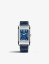 JAEGER-LECOULTRE Q3988482 REVERSO TRIBUTE DUOFACE STAINLESS STEEL AND LEATHER WATCH,757-10001-Q3988482