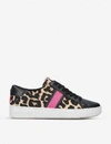 MICHAEL MICHAEL KORS IRVING ANIMAL-PRINT LEATHER AND MOHAIR TRAINERS,854-10004-3797140019