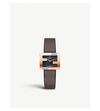 FENDI MANIA STAINLESS STEEL AND LEATHER WATCH,757-10001-F100302201
