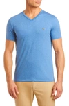 Lacoste Regular Fit V-neck T-shirt In Alby Chine
