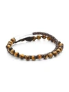 Jonas Studio Dakota Stainless Steel, Leather & Tiger Eye Double-wrap Bracelet