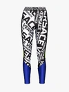 VERSACE VERSACE LOGO PRINT COLOUR BLOCK LEGGINGS,AGD18010AL0016113594993