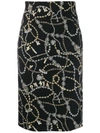 PINKO PRINTED PENCIL SKIRT