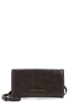 Brunello Cucinelli Mini City Leather Crossbody Bag In Graphite