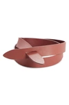 Isabel Marant 30mm Lecce Leather Belt W/bow In Rosewood