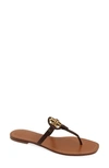 Tory Burch Mini Miller Flip Flop In Black Cherry