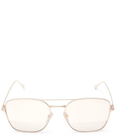 Tom Ford Dyllan Aviator Sunglasses In Gold-tone