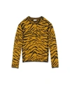 Saint Laurent Zebra Intarsia Jumper In June Noir