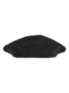 SAINT LAURENT WOOL BERET WITH CRYSTALS EMBELLISHMENTS,11029554