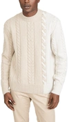 MAISON KITSUNÉ LONG SLEEVE PULLOVER CABLE-KNIT