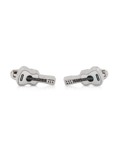 Paul Smith Guitar Metal Cufflinks In Silver