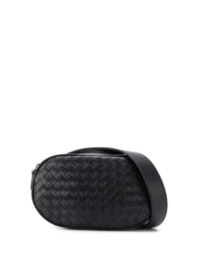 Bottega Veneta Black Woven Leather Belt Bag